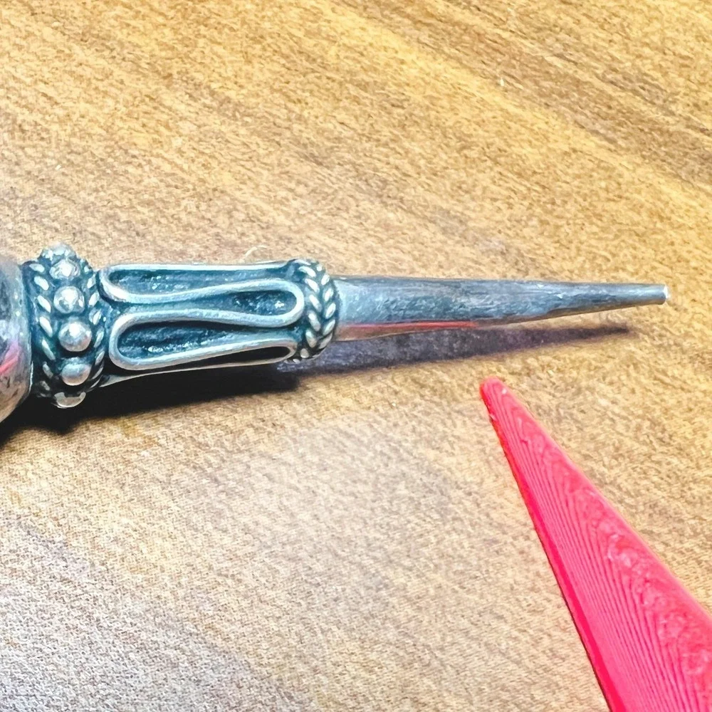 Vintage Sterling Silver Art Deco‎ Jabot Bar Brooch 3.5